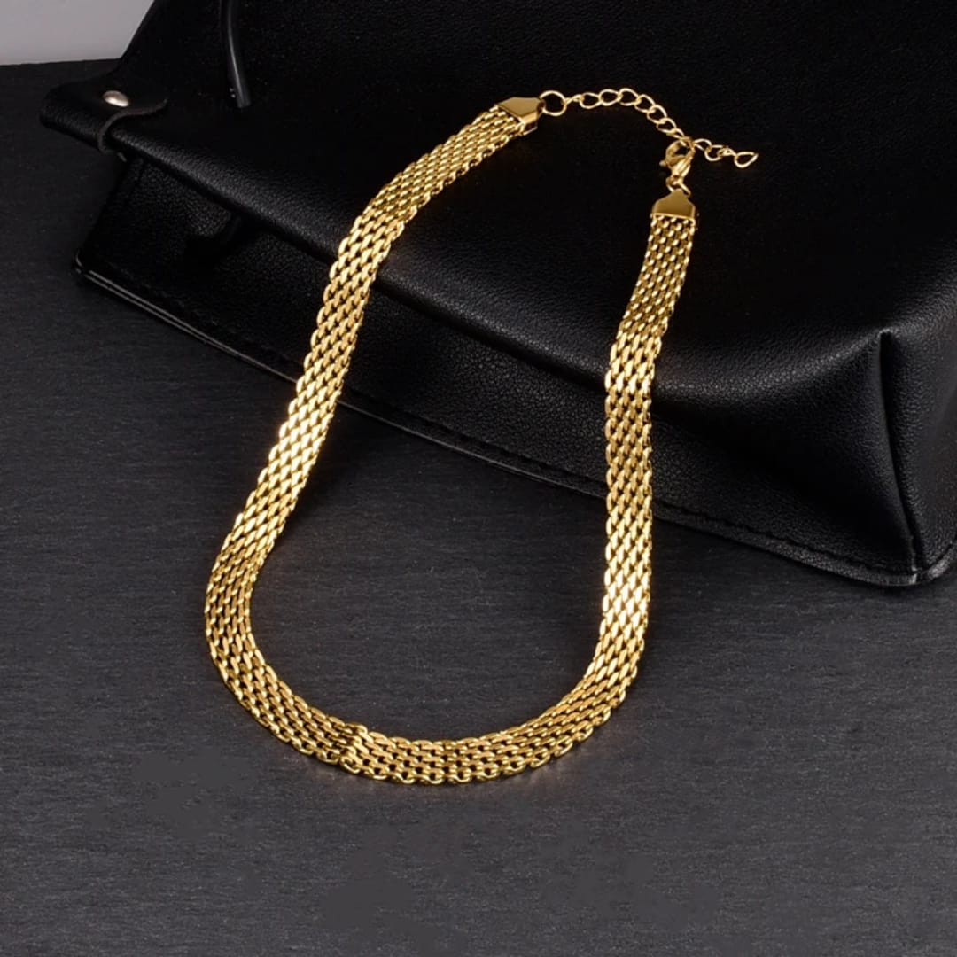 Classic Gold Mesh Chain Bracelet