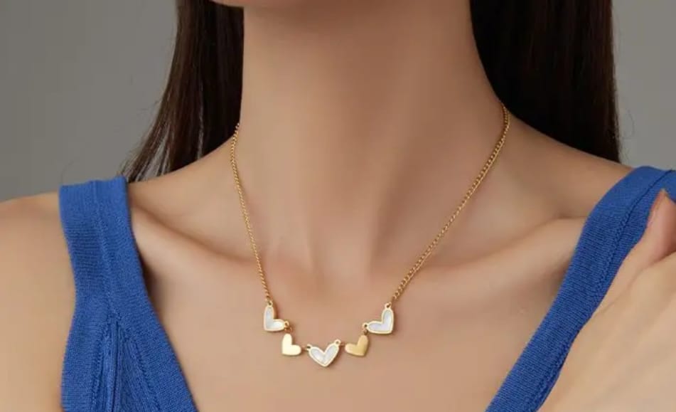 Elegant Enamel Heart | Neckless